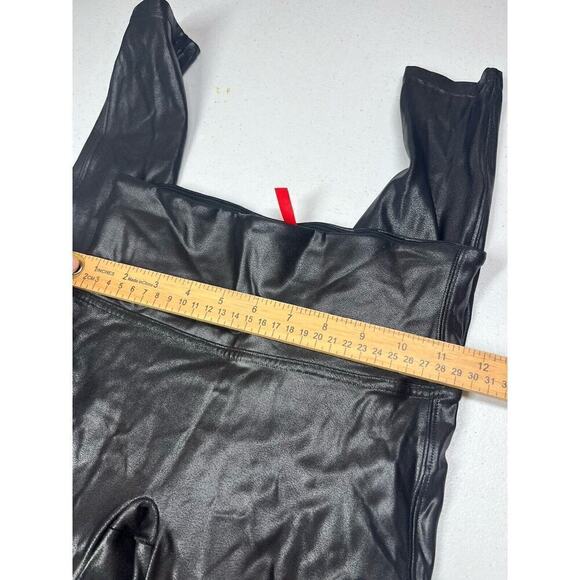 Spanx Black Fuax Leather Casual High Waisted Legging Womens Size Small - Picture 3 of 6